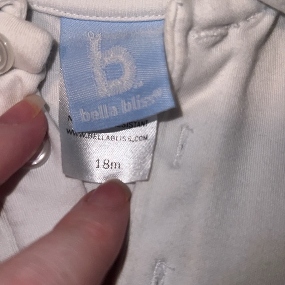 Bella Bliss white collared onesie size 18 months - Picture 2 of 3